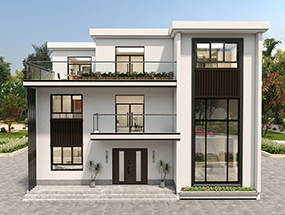 13.2×11米 三層現(xiàn)代風(fēng)別墅  占地145平方 編號(hào) 0617